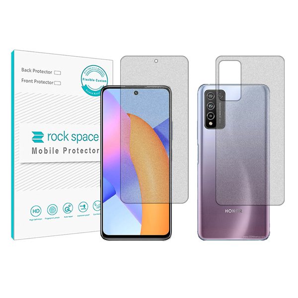 گلس صفحه نمایش و پشت گوشی آنر 10X Lite مدل نانو هیدروژل مات برند راک اسپیس کد 10042S-10656S