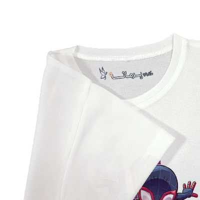 تی شرت آستین کوتاه بچگانه پرمانه طرح مرد عنکبوتی کد pmt.6748