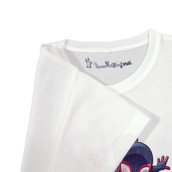 تی شرت آستین کوتاه بچگانه پرمانه طرح مرد عنکبوتی کد pmt.6748