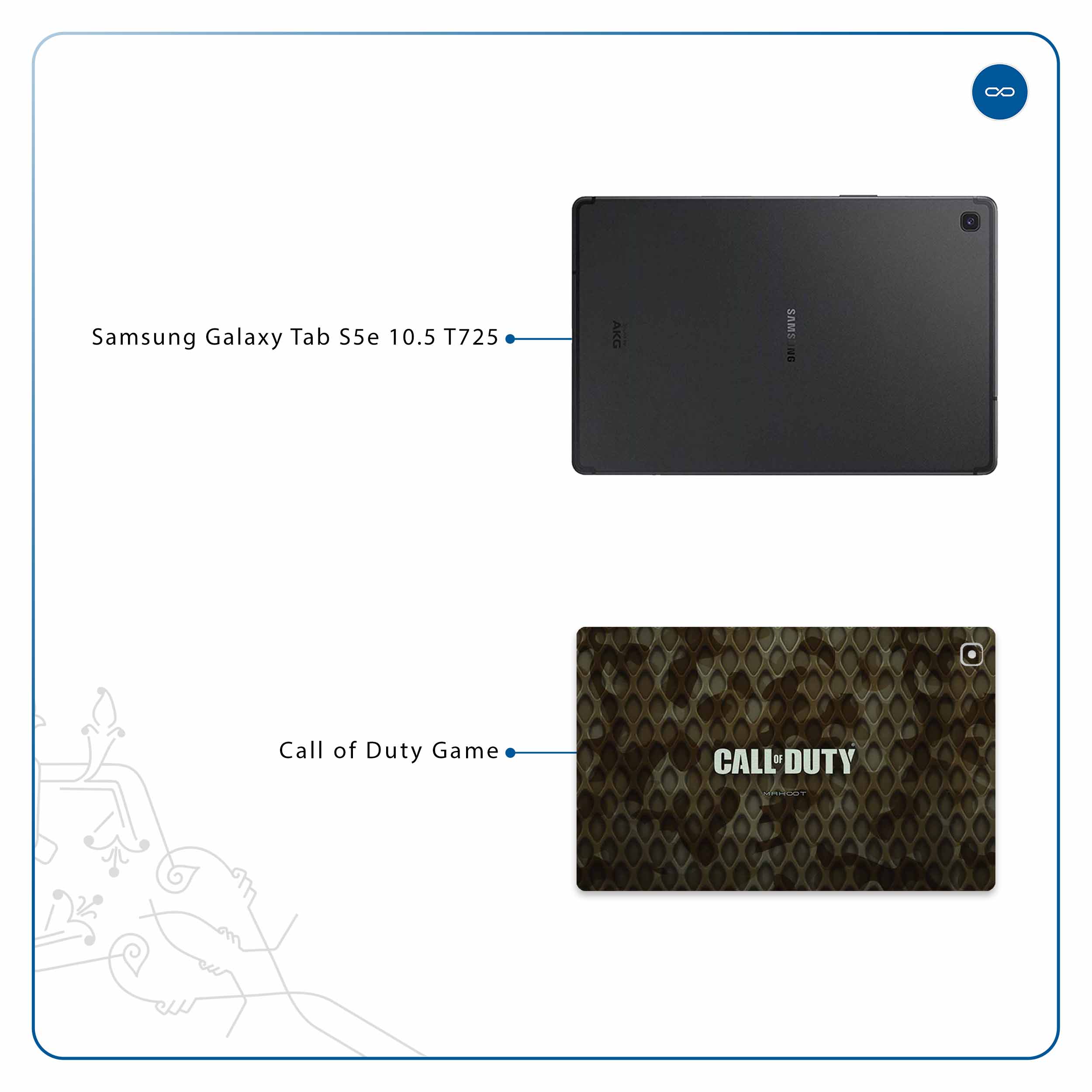 برچسب پوششی ماهوت مدل Call-of-Duty-Game مناسب برای تبلت سامسونگ Galaxy Tab S5e 10.5 2019 T725