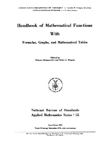 خرید و دانلود نسخه کامل کتاب Handbook of mathematical functions