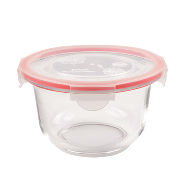 ظرف شیشه گرد دربدار 3 لیتر لیمون