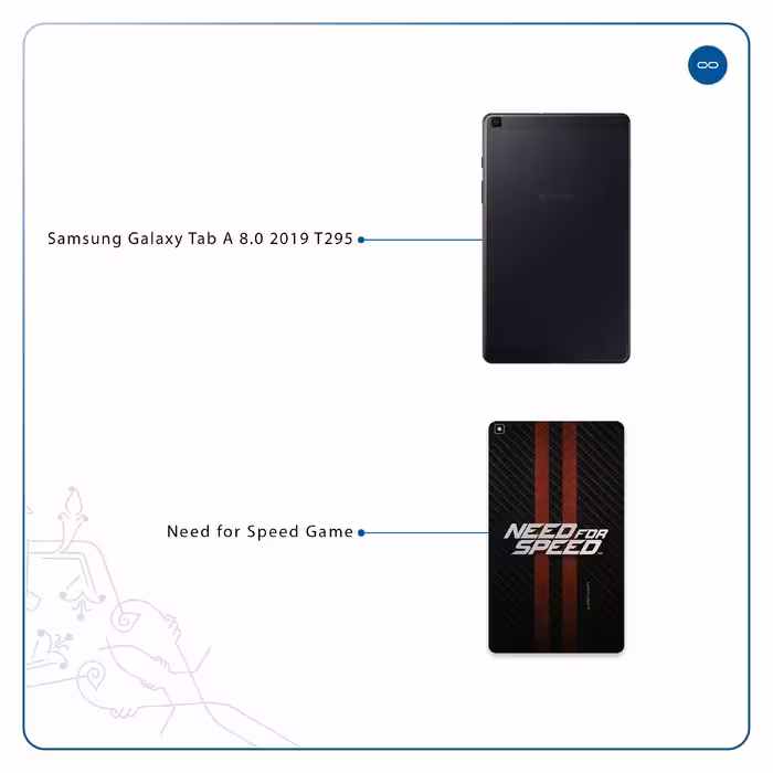 برچسب پوششی ماهوت مدل Need-for-Speed-Game مناسب برای تبلت سامسونگ Galaxy Tab A 8.0 2019 T295