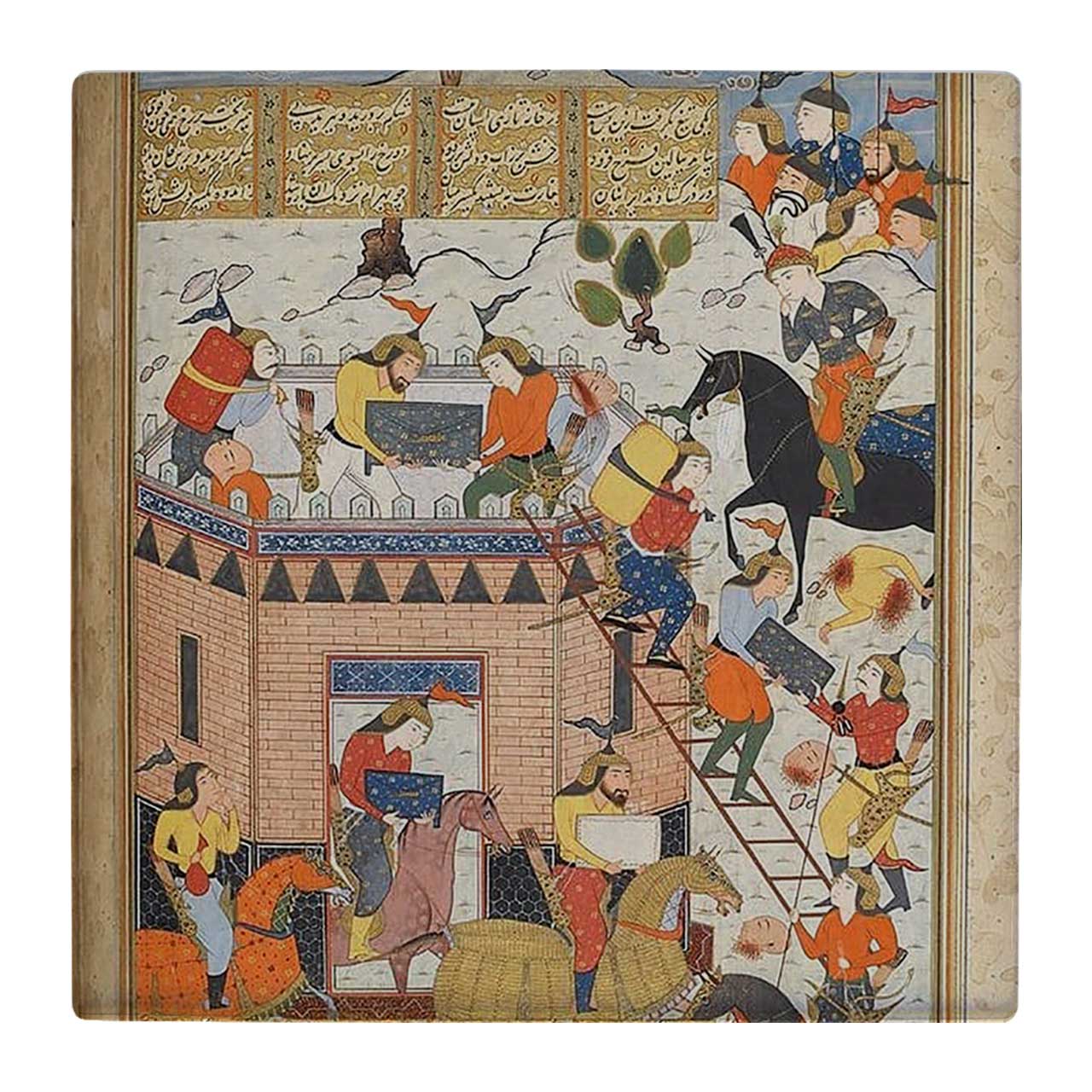 کاشی کارنیلا طرح نگارگری ایرانی کد wk3012