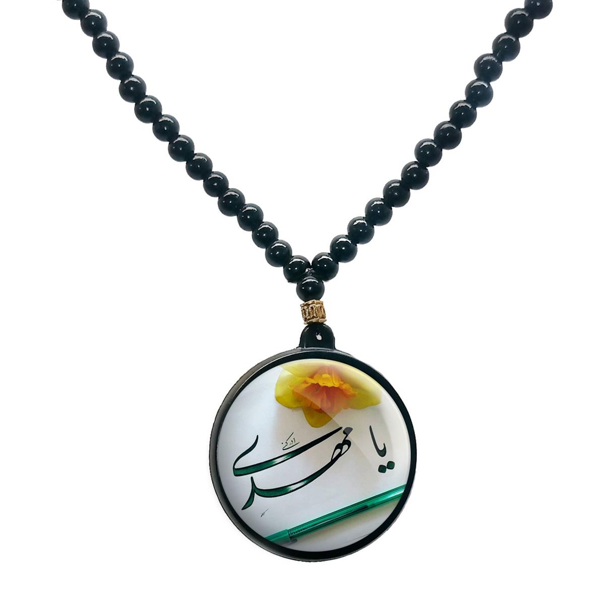 گردنبند پرمانه طرح امام زمان کد pmd.24136 مدل دو طرفه