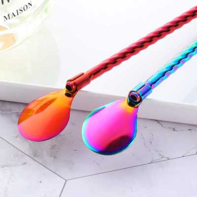 قاشق شربت خوری رومانتیک هوم مدل هولوگرامی  بسته 6 عددی