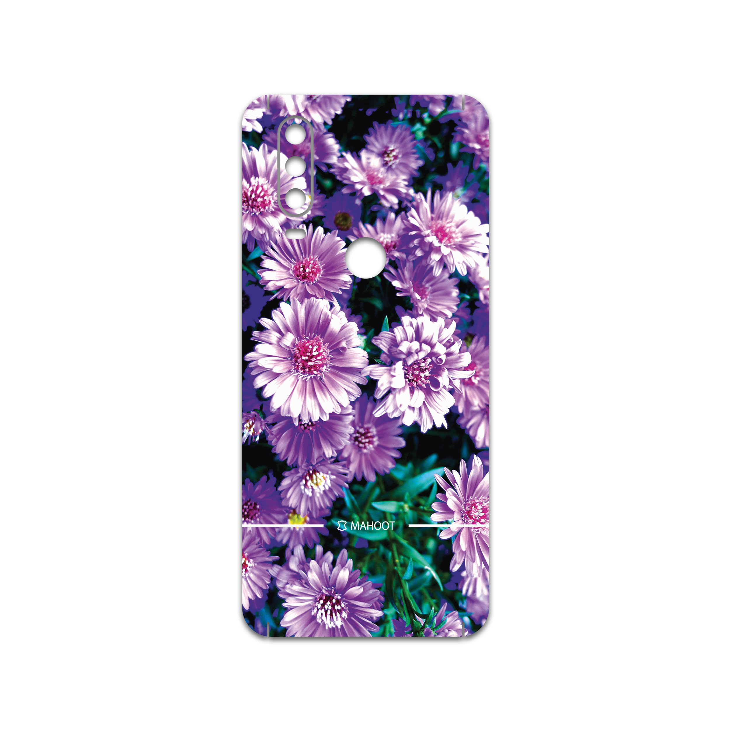 برچسب پوششی ماهوت مدل Purple-Flower مناسب برای گوشی موبایل موتورولا One Action