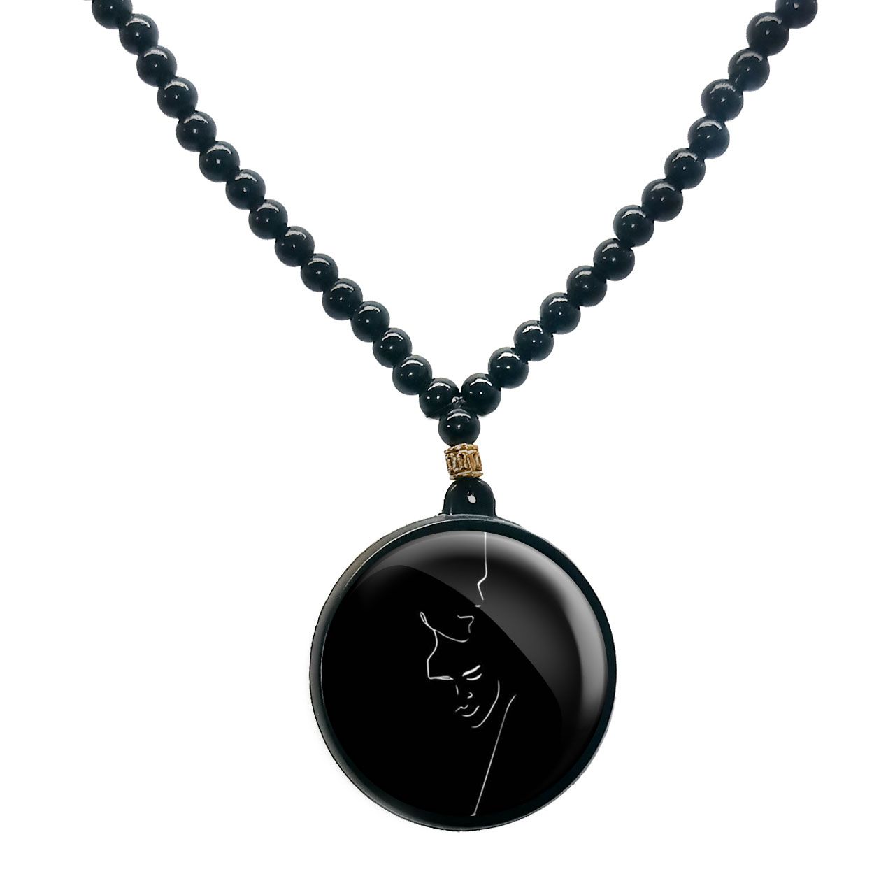 گردنبند پرمانه طرح عاشقانه کد pmd.8137 مدل دو طرفه