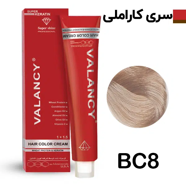 والانسی رنگ مو کاراملی روشن شماره BC8