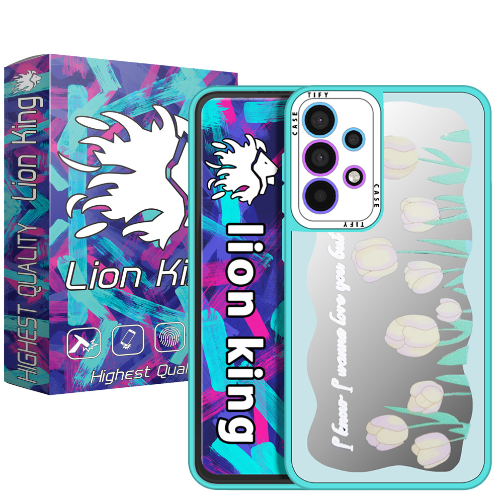 کاور لاین کینگ مدل آینه ایی لاله مناسب برای گوشی موبایل سامسونگ Galaxy A23 4G