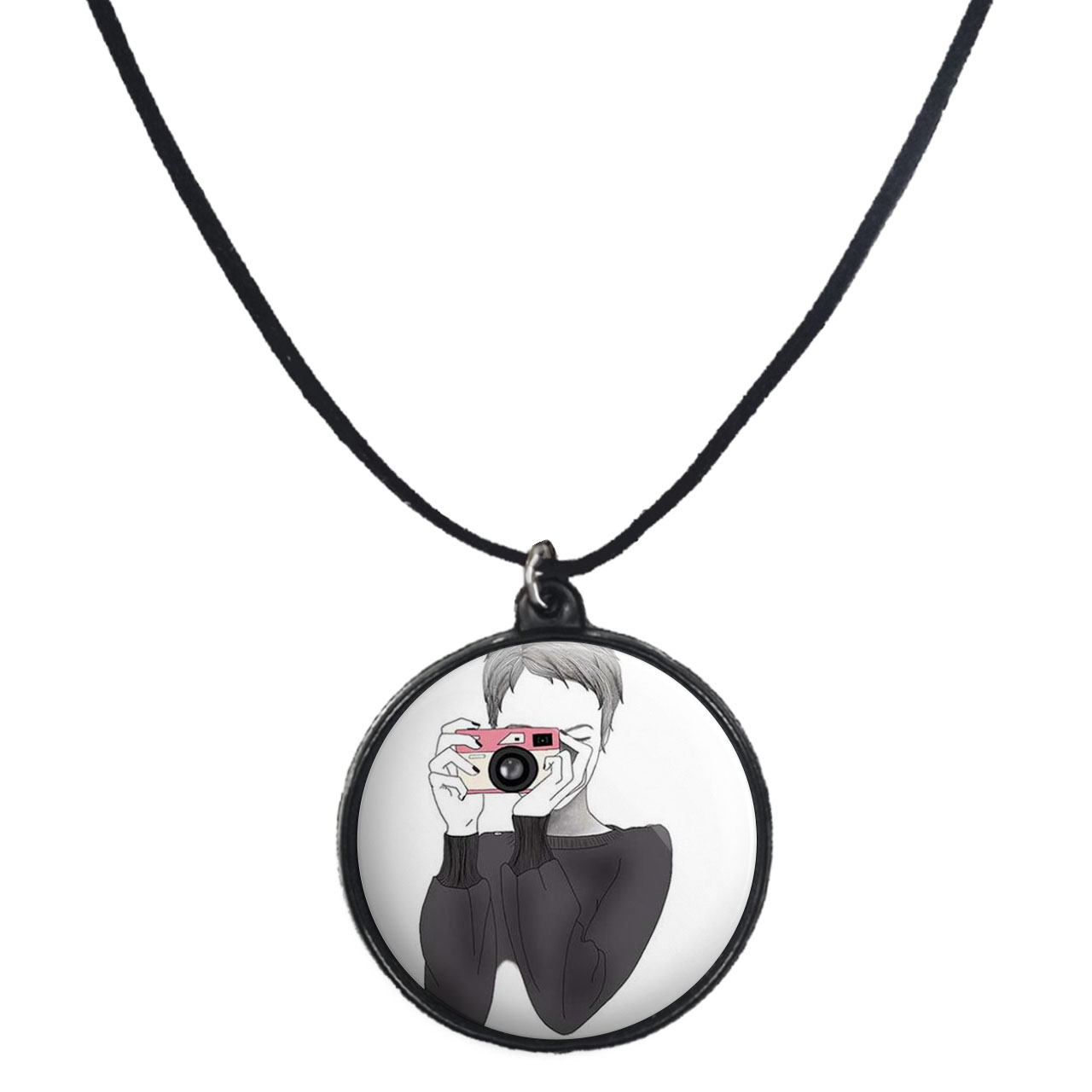 گردنبند پرمانه طرح عکاس کد pmb.5210 مدل دو طرفه