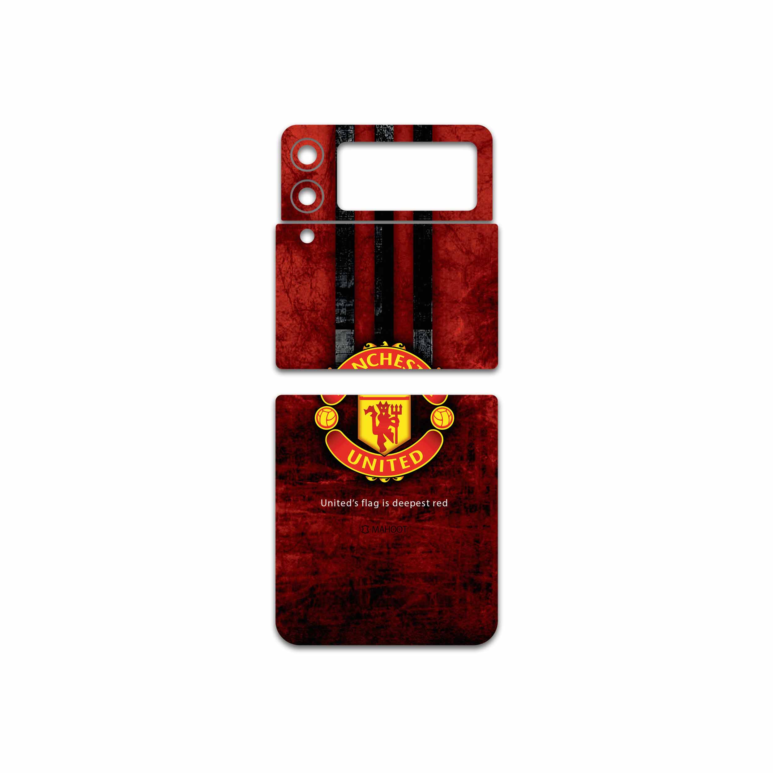 برچسب پوششی ماهوت مدل Manchester-United مناسب برای گوشی موبایل سامسونگ Galaxy Z Flip3 5G