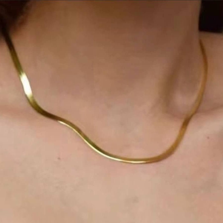 گردنبند ماری کد11973طرح طلا.استاینلس استیل.آبکاری طلا.ضدحساسیت.رنگ ثابت