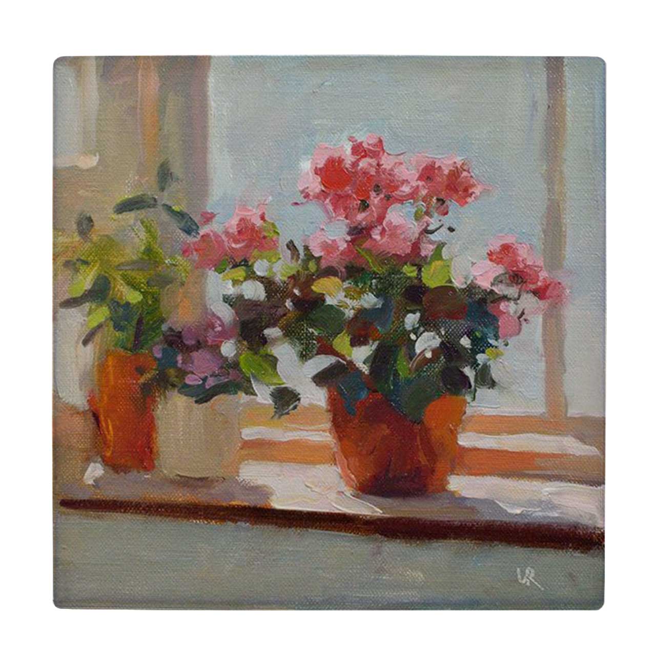  کاشی کارنیلا طرح گلدان های پشت پنجره کد wkk659