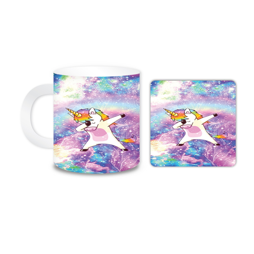 ماگ مدل یونیکورن کد 180 به همراه زیر لیوانی