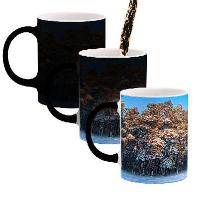 ماگ حرارتی کاکتی طرح منظره برفی مدل mgh15052