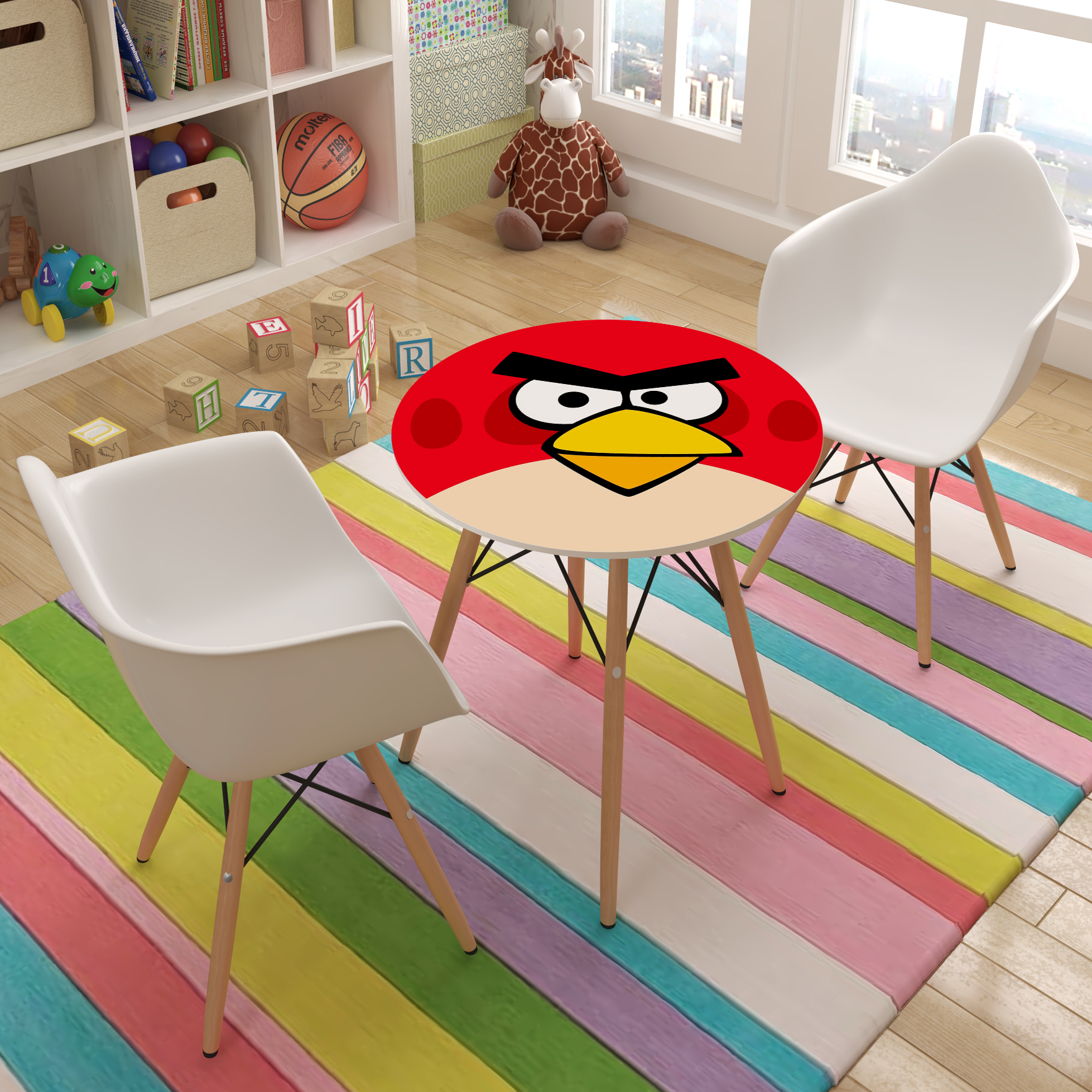 ست میز و صندلی کودک مدل Angry Birds
