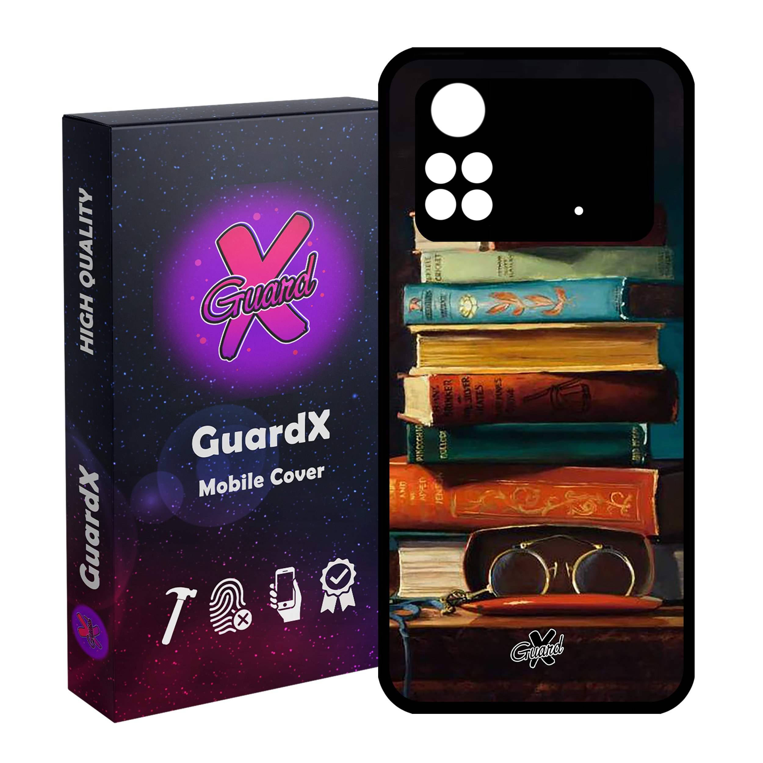 کاور گارد ایکس طرح کتاب مدل Glass10299 مناسب برای گوشی موبایل شیائومی Poco M4 Pro 4G