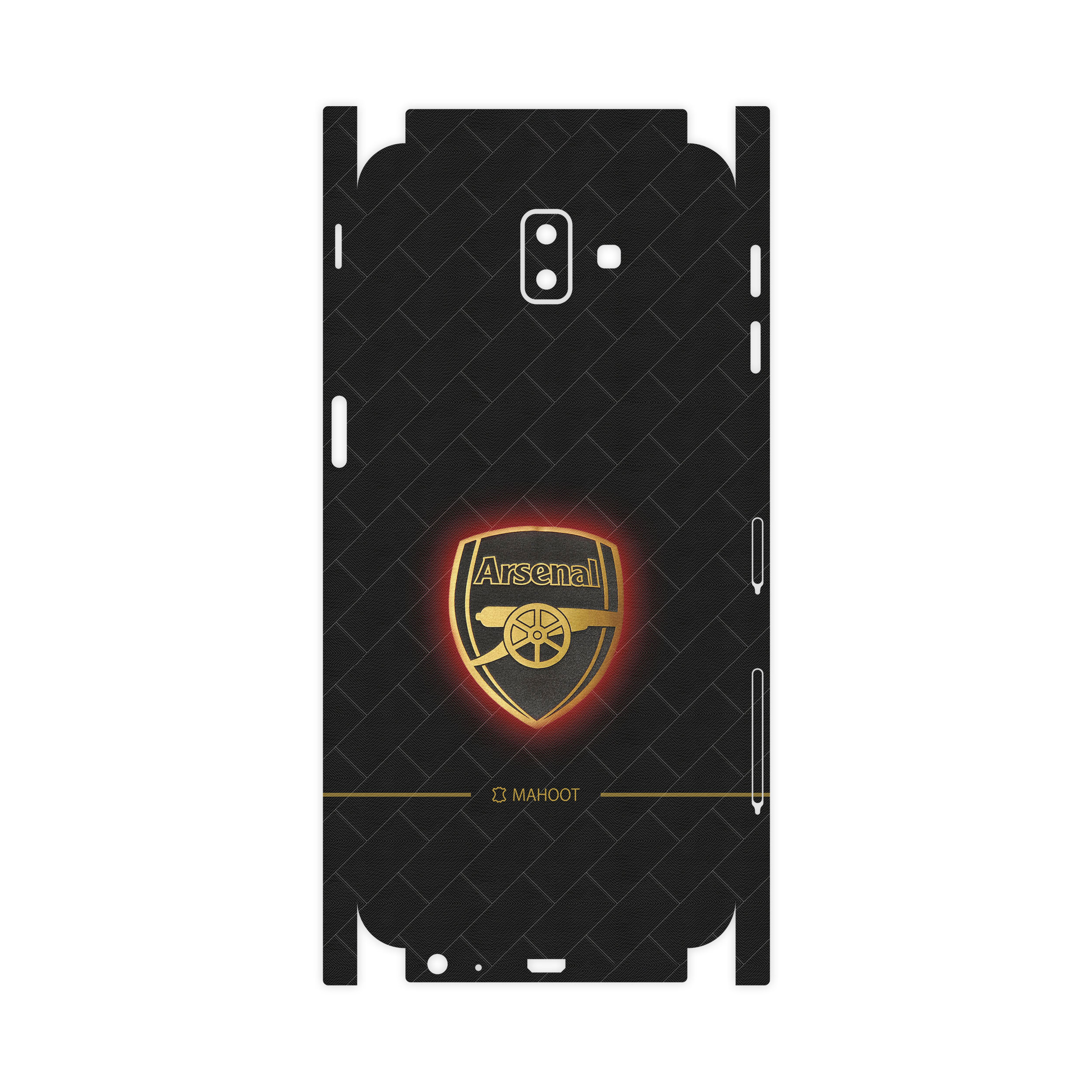 برچسب پوششی ماهوت مدل Arsenal-FC-FullSkin مناسب برای گوشی موبایل سامسونگ Galaxy J6 Plus