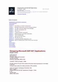 خرید و دانلود نسخه کامل کتاب Designing Microsoft ASP.NET applications