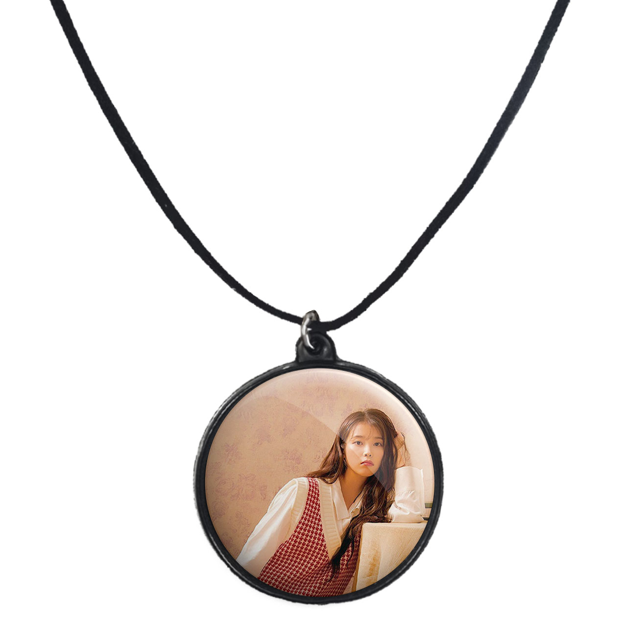 گردنبند پرمانه طرح IU کد pmb.35971 مدل دو طرفه