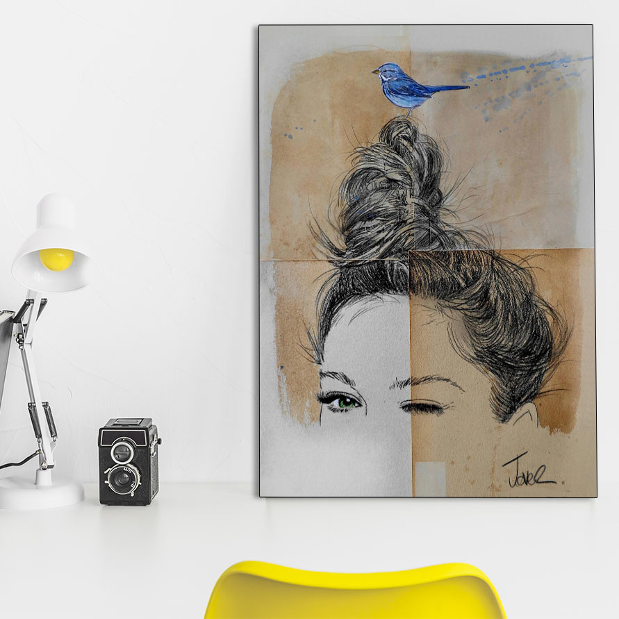 تابلو شاسی گالری استاربوی طرح پرتره مدل Art 45