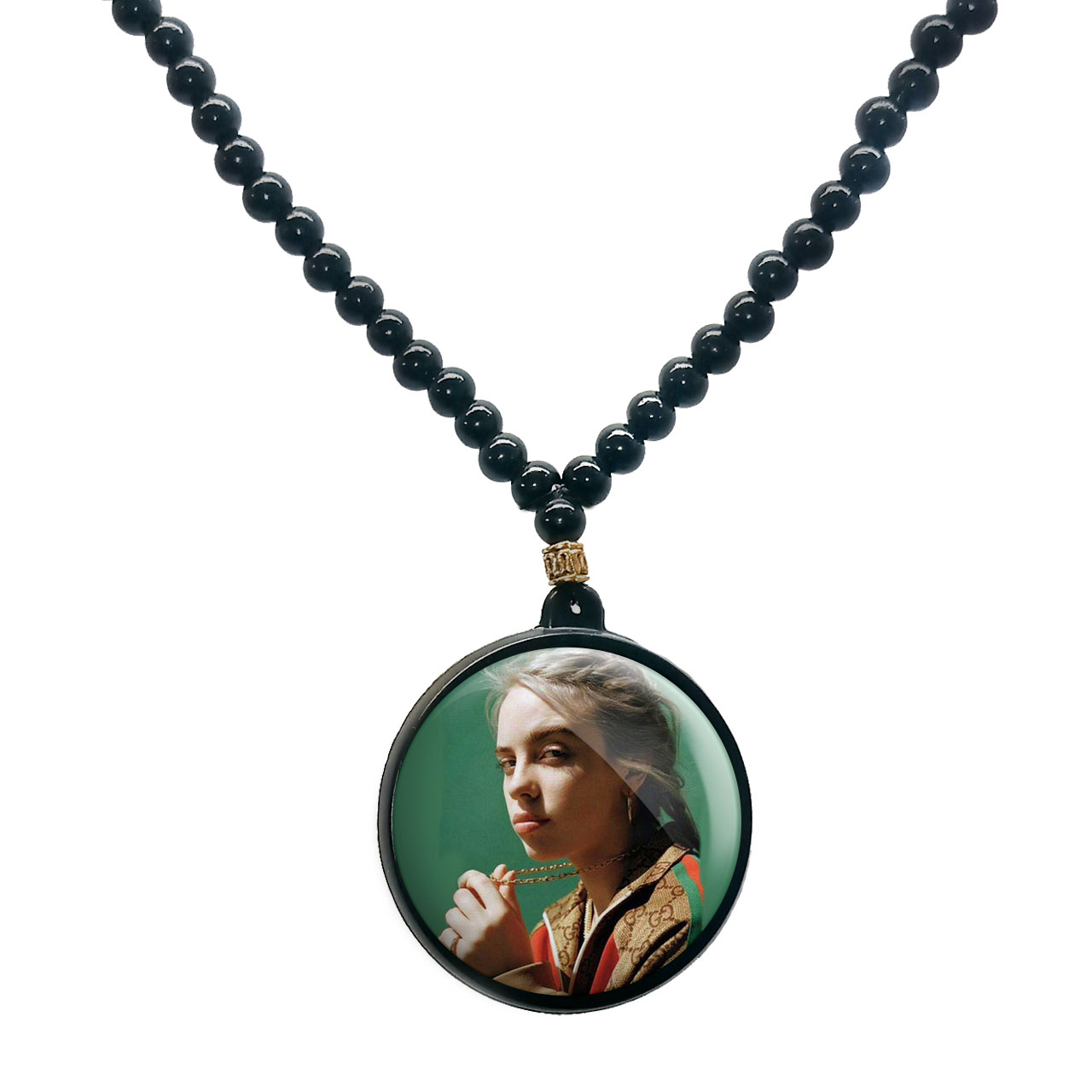 گردنبند پرمانه طرح بیلی آیلیش کد pmd.7582 مدل دو طرفه