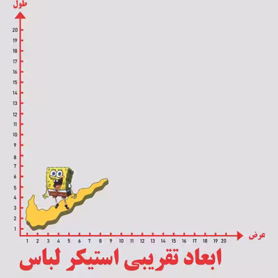 استیکر پارچه و لباس مدل باب اسفنجی