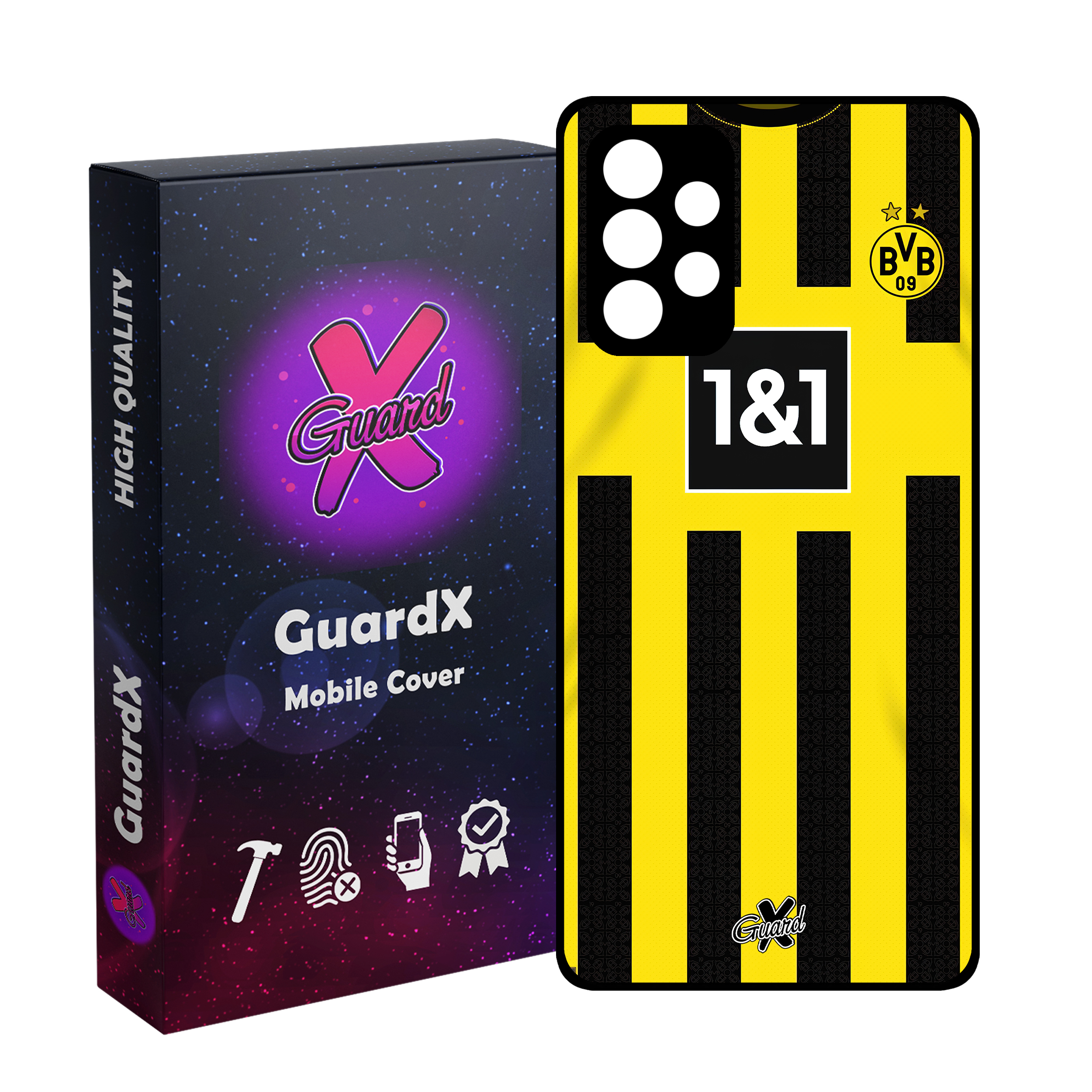 کاور گارد ایکس طرح دورتموند مدل Glass10466 مناسب برای گوشی موبایل سامسونگ Galaxy A72