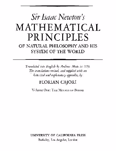 خرید و دانلود نسخه کامل کتاب Mathematical Principles of Natural Philosophy I The Motion of Bodies