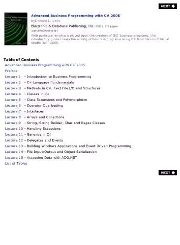 خرید و دانلود نسخه کامل کتاب Advanced Business Programming with C# 2005