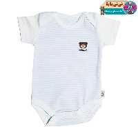 بادی نوزادی آدمک طرح راه راه کد 03 رنگ آبی