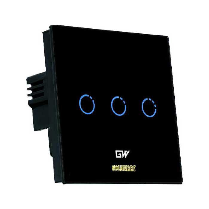 کلید سه پل لمسی هوشمند گلدور