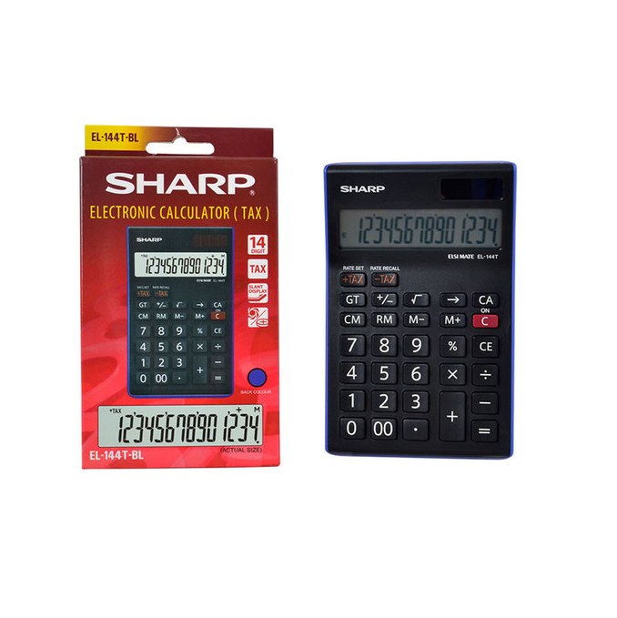 ماشین حساب شارپ مدل EL-144T-BL