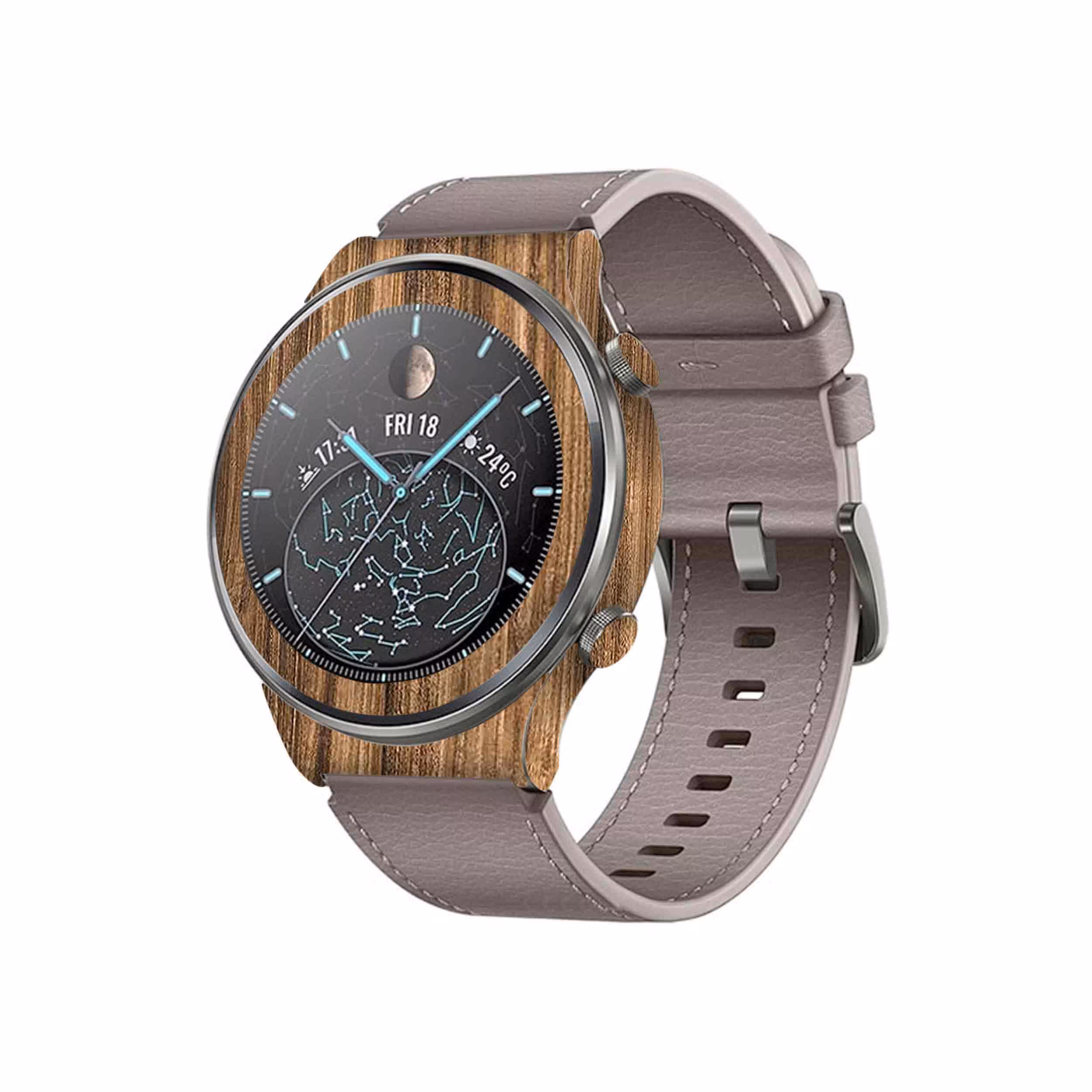 برچسب ماهوت طرح Light Walnut Wood مناسب برای ساعت هوشمند هوآوی Watch GT 2 Pro