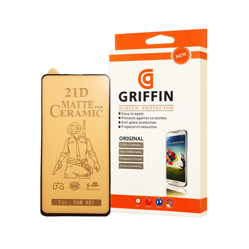 محافظ صفحه نمایش سرامیکی مات گریفین مدل FLCRM GN pl مناسب برای گوشی موبایل سامسونگ Galaxy A51 | کالا برتری