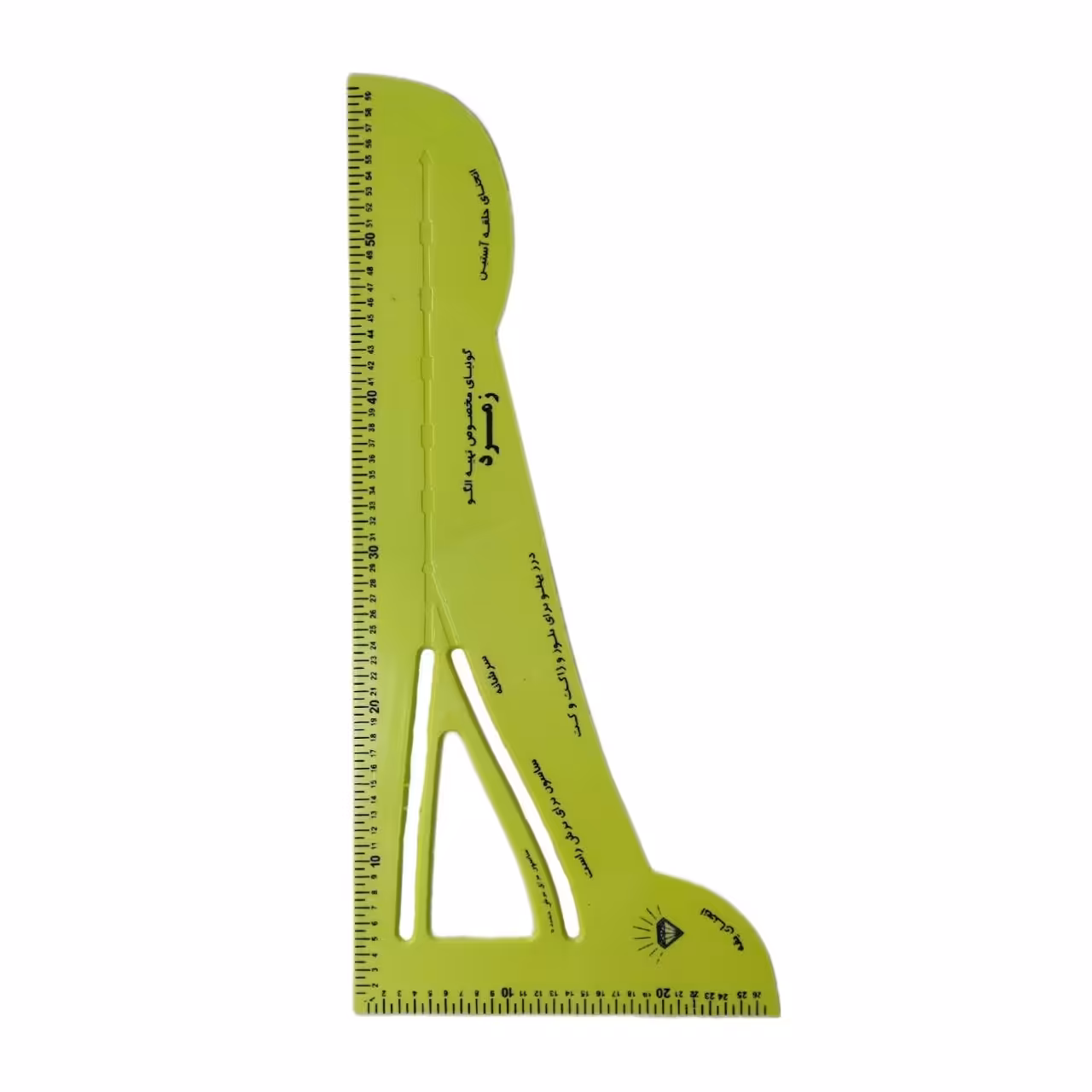 خط کش خیاطی مدل گونیا 60cm کد 03