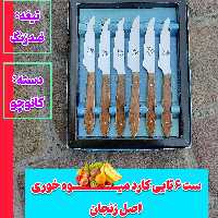 چاقوی زنجان ست 6تایی کارد میوه خوری اصل زنجان چاقو زنجان دکترچاقو چاقوی استیل زنجان چاقوی ضدزنگ زنجان چاقوی میوه خوری