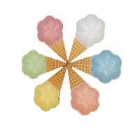 بستنی خوری مدل حصیری مجموعه 6 عددی