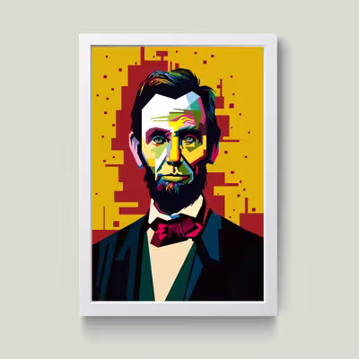 تابلو مدل Abraham Lincoln آبراهام لینکلن کدm50121