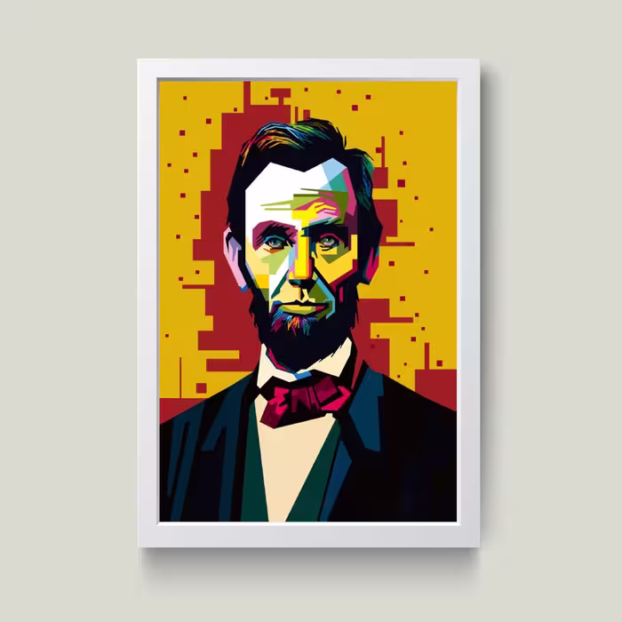 تابلو مدل Abraham Lincoln آبراهام لینکلن کدm50121
