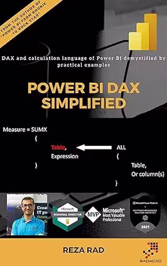 خرید و دانلود نسخه کامل کتاب Power BI DAX Simplified: DAX and calculation language of Power BI demystified by practical examples -   Pdf