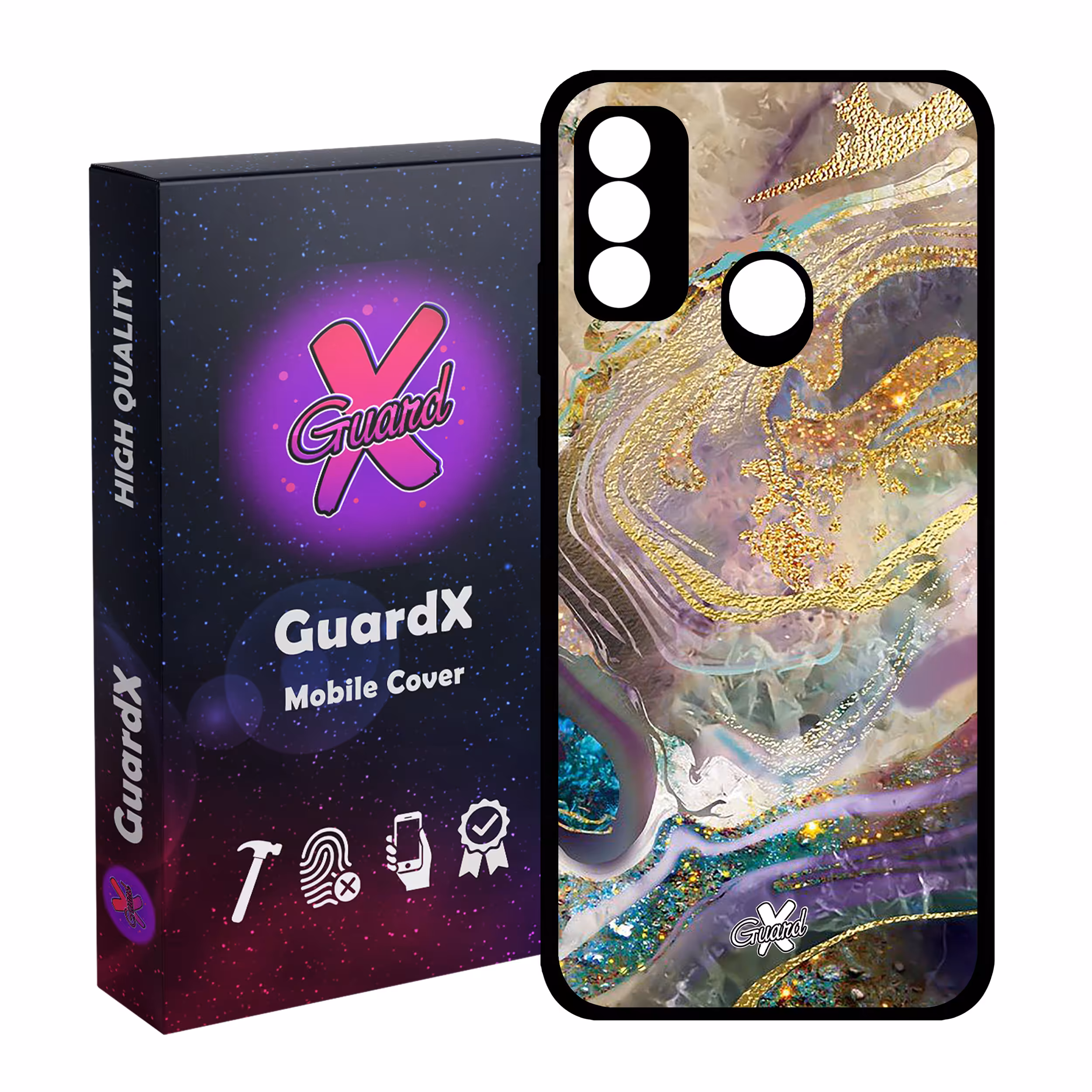 کاور گارد ایکس طرح ماربل مدل Glass10295 مناسب برای گوشی موبایل هوآوی P Smart 2020