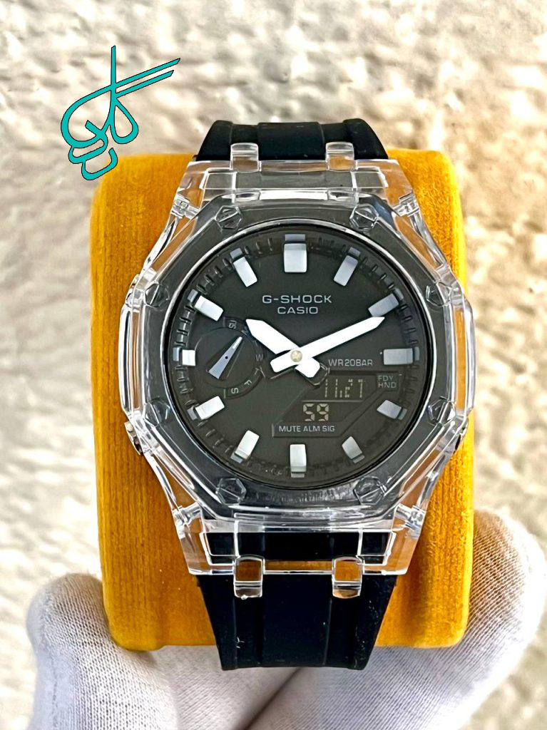 خرید ساعت اسپرت جی شاک قاب شیشه ای پمپی کیفیت عالی کد 1921256 - ردگل