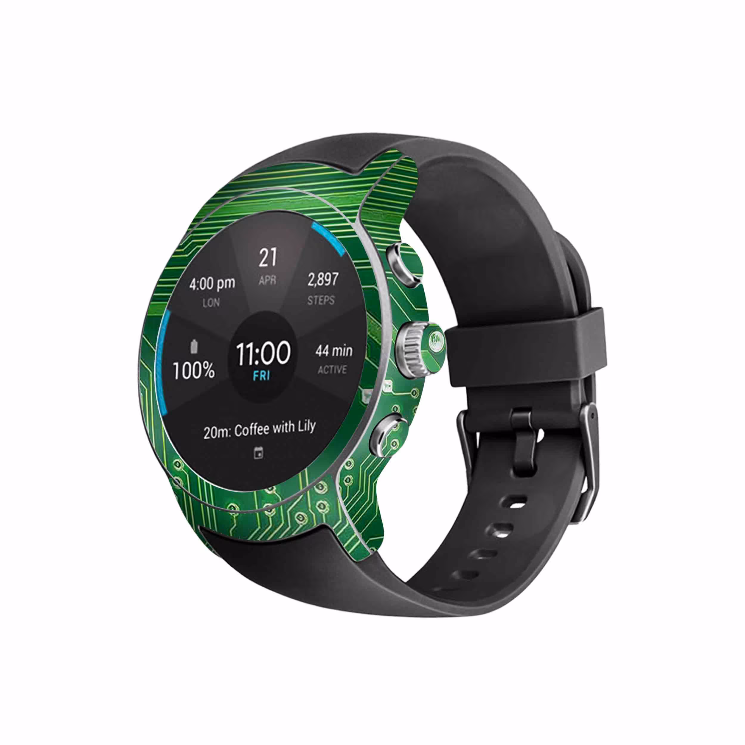 برچسب ماهوت طرح Green Printed Circuit Board مناسب برای ساعت هوشمند ال جی Watch Sport