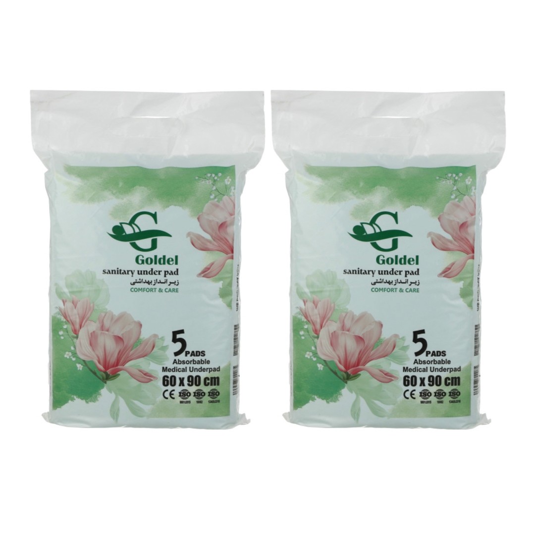 زیر انداز بیمار گلدل ( دروشیت ) مجموع 2 بسته پنج عددی
