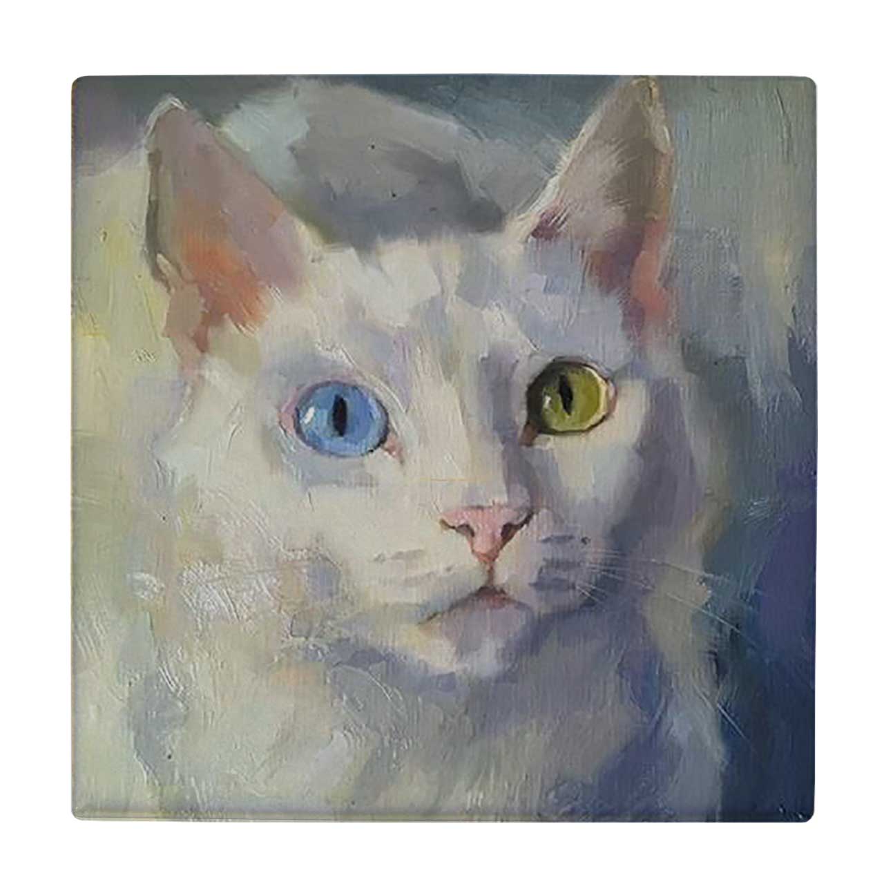 زیر لیوانی  طرح نقاشی گربه کد    6086910_5117