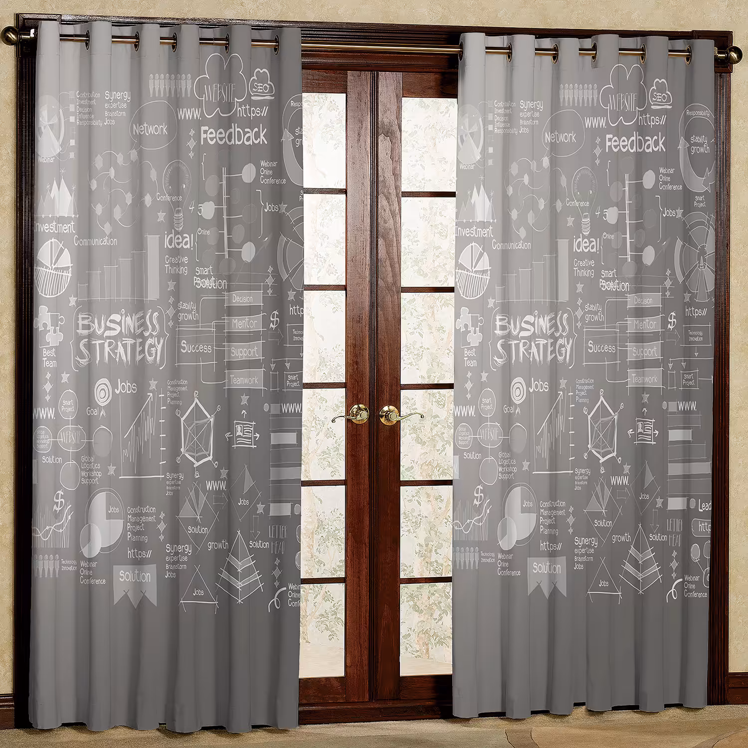 پرده مدل طرح دار مسئله ریاضی مخمل پانچی کد 2707 سایز 200x140 سانتی متر