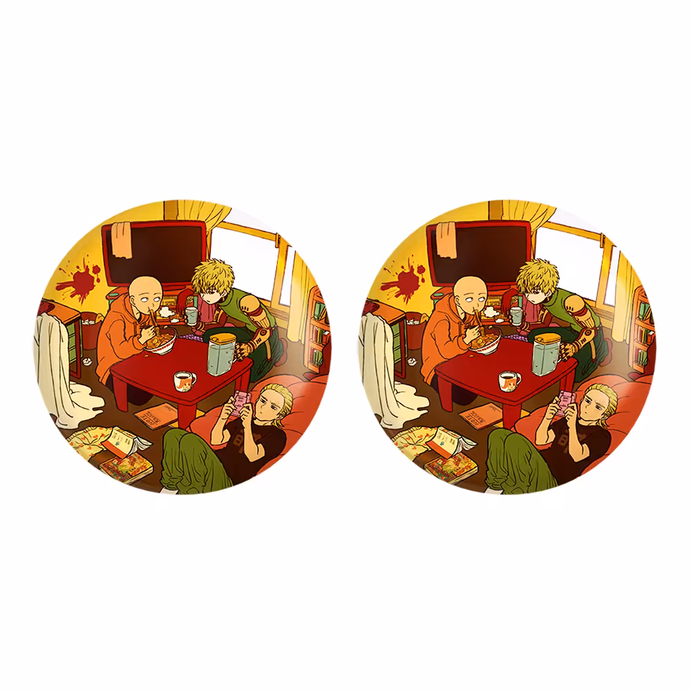 پیکسل خندالو مدل سایتاما و جنوس انیمه مرد تک مشتی کد 11362 به همراه مگنت