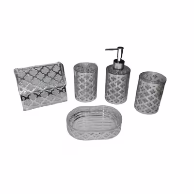 ست سرویس بهداشتی 5 پارچه لیمون طرح گل کد MD1915